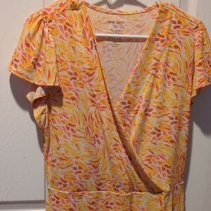 Nine West Women's Vibrant Yellow and Orange Dress